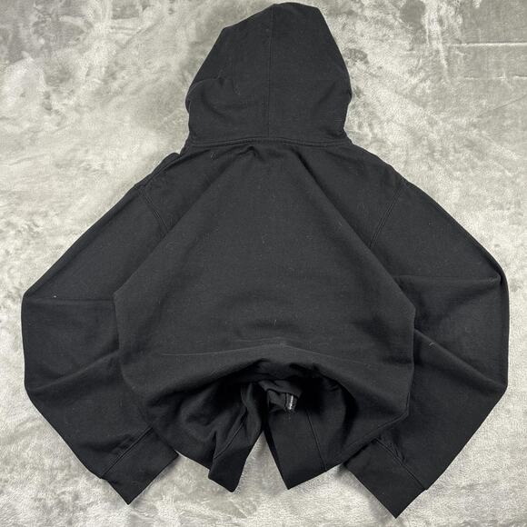 Black Rhinestone Skeleton Ribcage Graphic Full-zip Hoodie Size Small - Picture 2 of 8